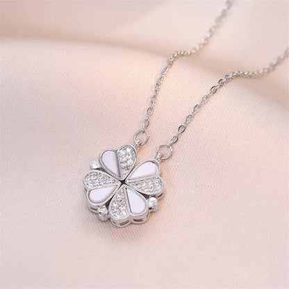 Collar Trébol de Corazones Blanco/Brillante - Lucky Heart