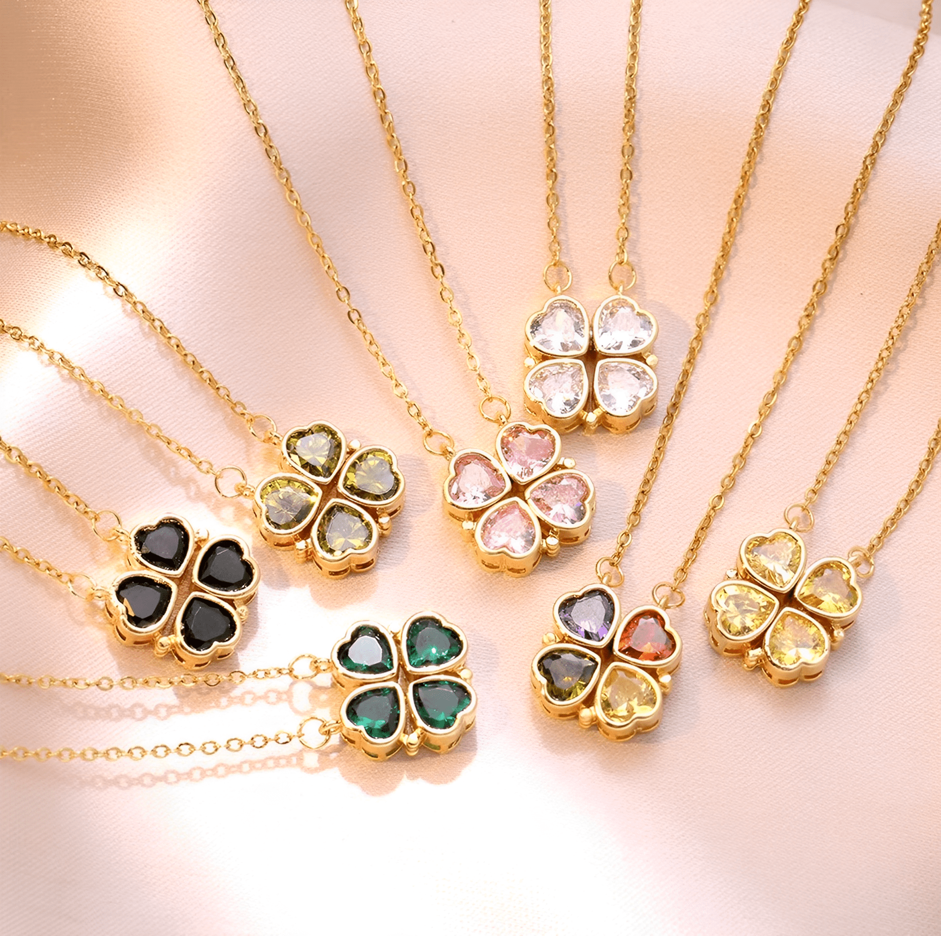 Collar Trébol de Corazones Colores - Lucky Heart
